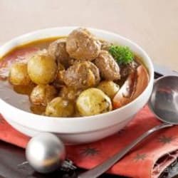 Bola Daging Kentang Saus Cokelat