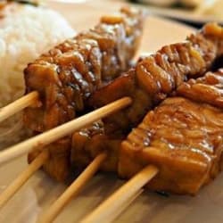 Camilan Sate Tempe Kecap Pedas