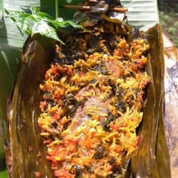 PEPES PEDA MERAH PUCUK DAUN PEPAYA