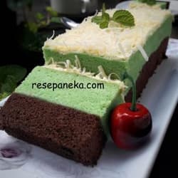 Brownies Kukus Coklat Pandan