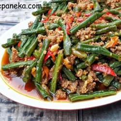 Tumis Kacang Panjang Daging Cincang