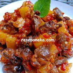 Sambal Goreng Ampela dan Jantung Ayam
