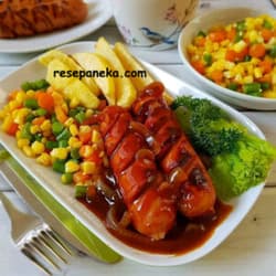 Sosis Bakar Saus Lada Hitam