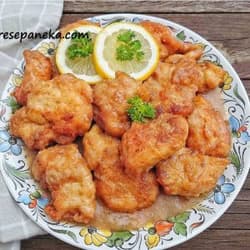 Chicken Nuggets IN Garlic Lemon Sauce