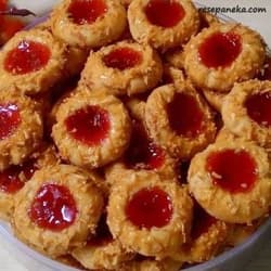Strawberry Cheese Thumbrint Cookies