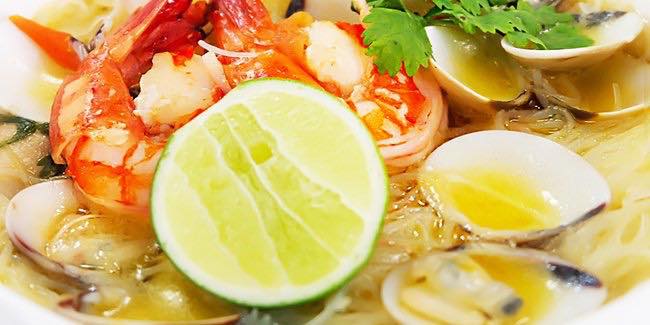 Sup Bihun Udang Kerang Kuah Santan