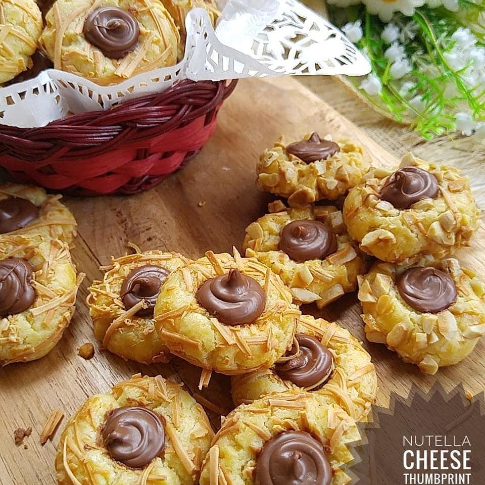 Nutella Cheese Thumbprint Cookies