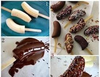 Es Pisang Lapis Coklat