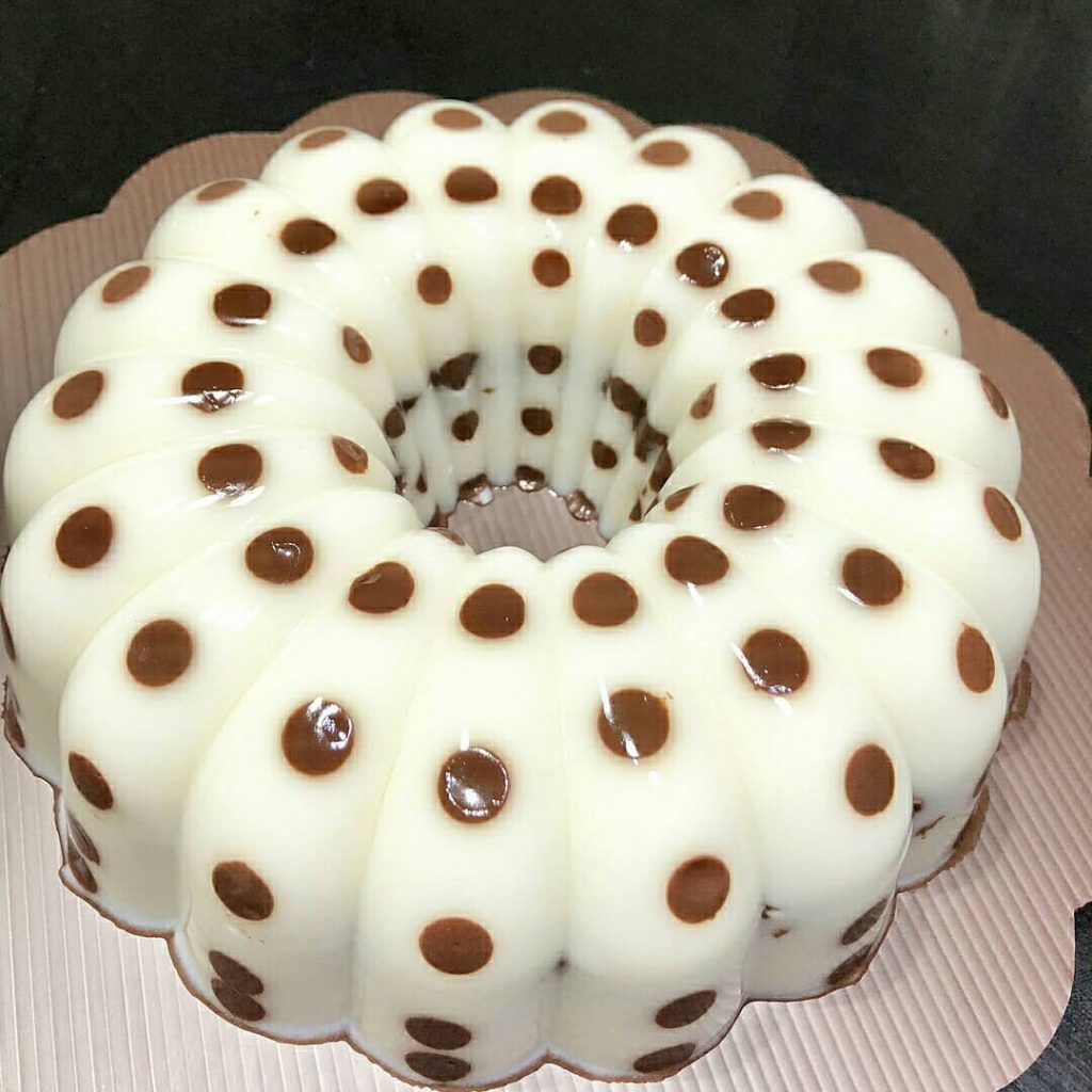Polkadot Hazelnut Coffe Chocolate Cheese Pudding