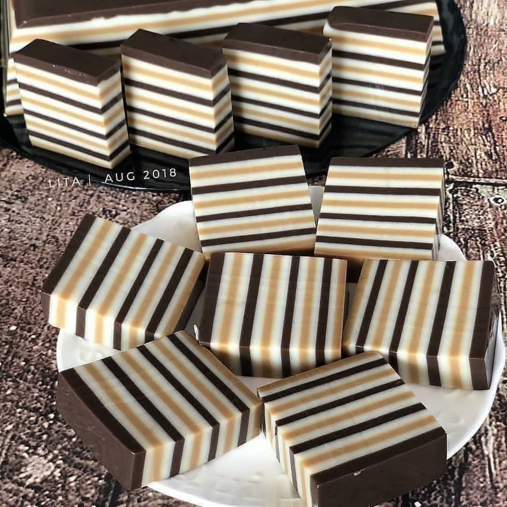 Pudding Lapis Susu Coklat Kopi