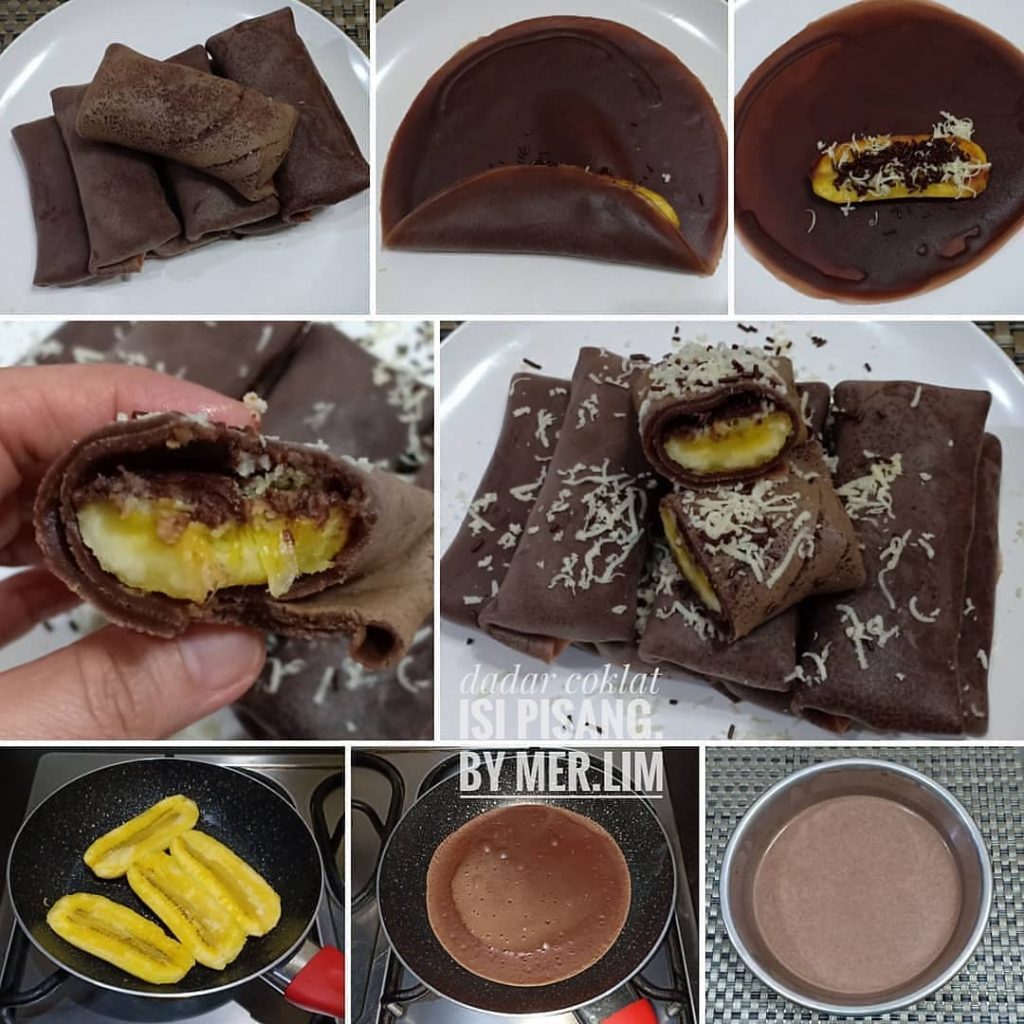 Dadar Coklat isi Pisang