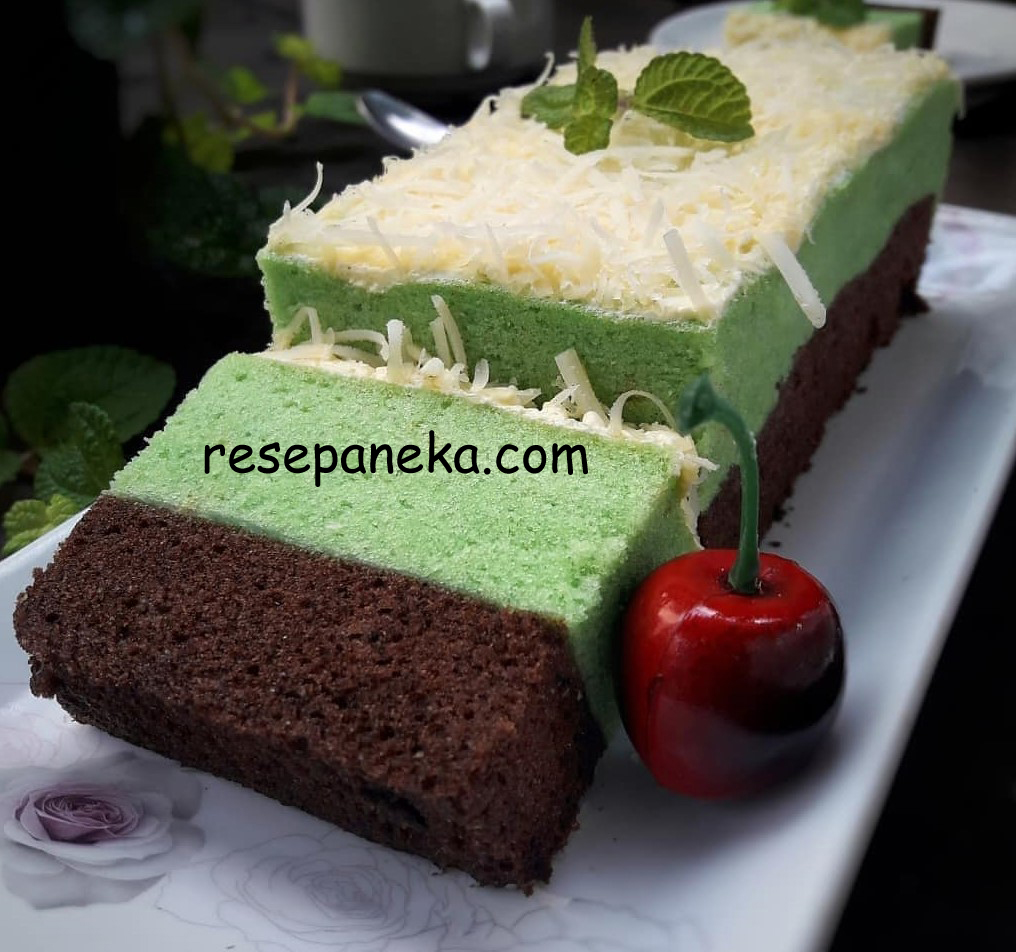Brownies Kukus Coklat Pandan