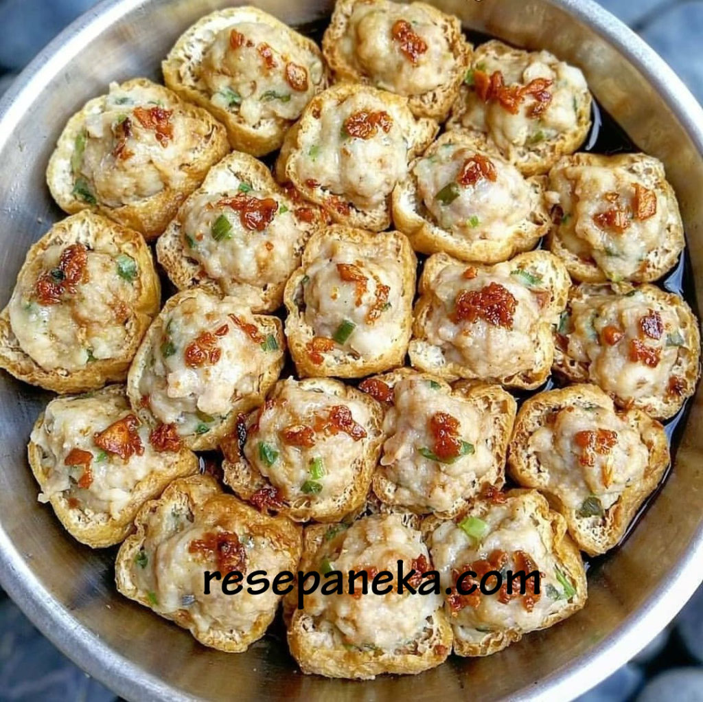 Stim Tahu Goreng Sumbat⁣⁣ Daging, Ikan dan Udang