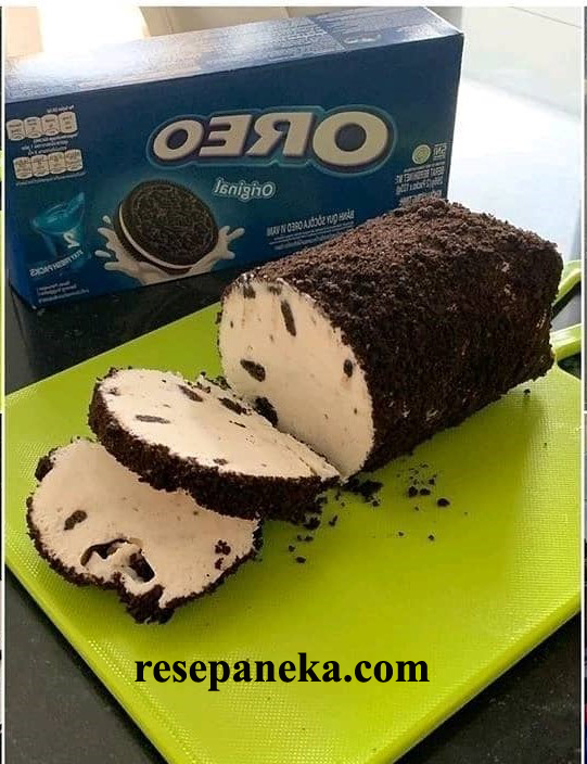 Oreo Ice Cream Roll⁣