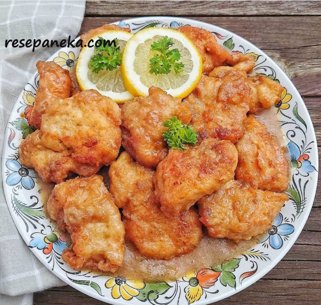 Chicken Nuggets IN Garlic Lemon Sauce