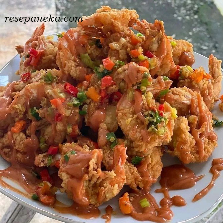 Udang Goreng Tepung Cabe Garam Siram Saos Barbeque
